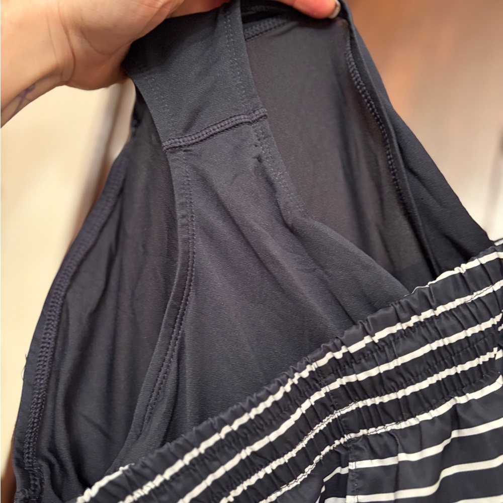 Athleta Navy Stripped Shorts - Picture 4 of 5